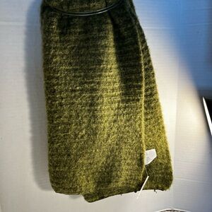 Green Ribbed Super Long Scarf